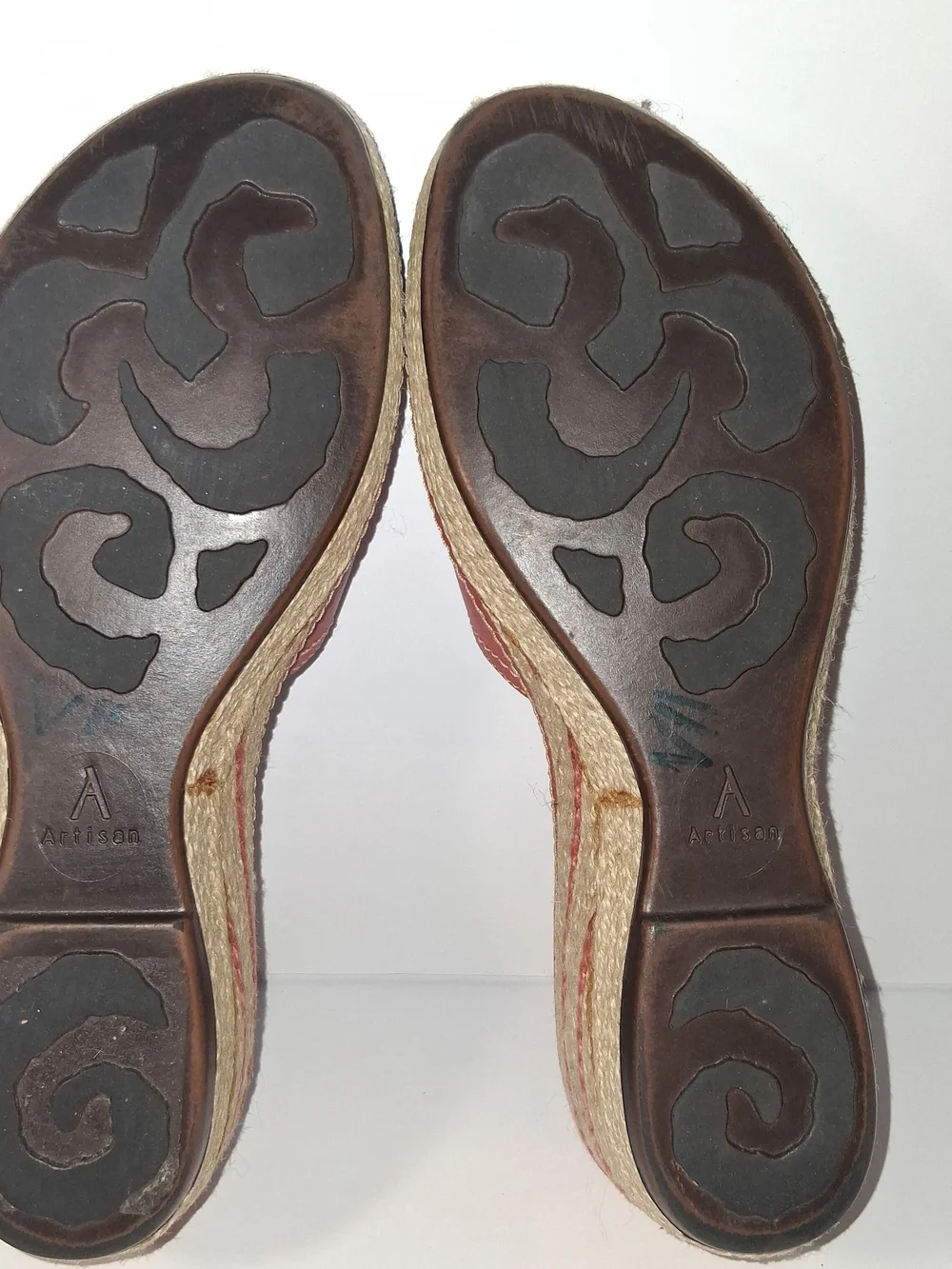 Clark's Artisan Red Leather Slide Sandals Women's US Size 8.5 M